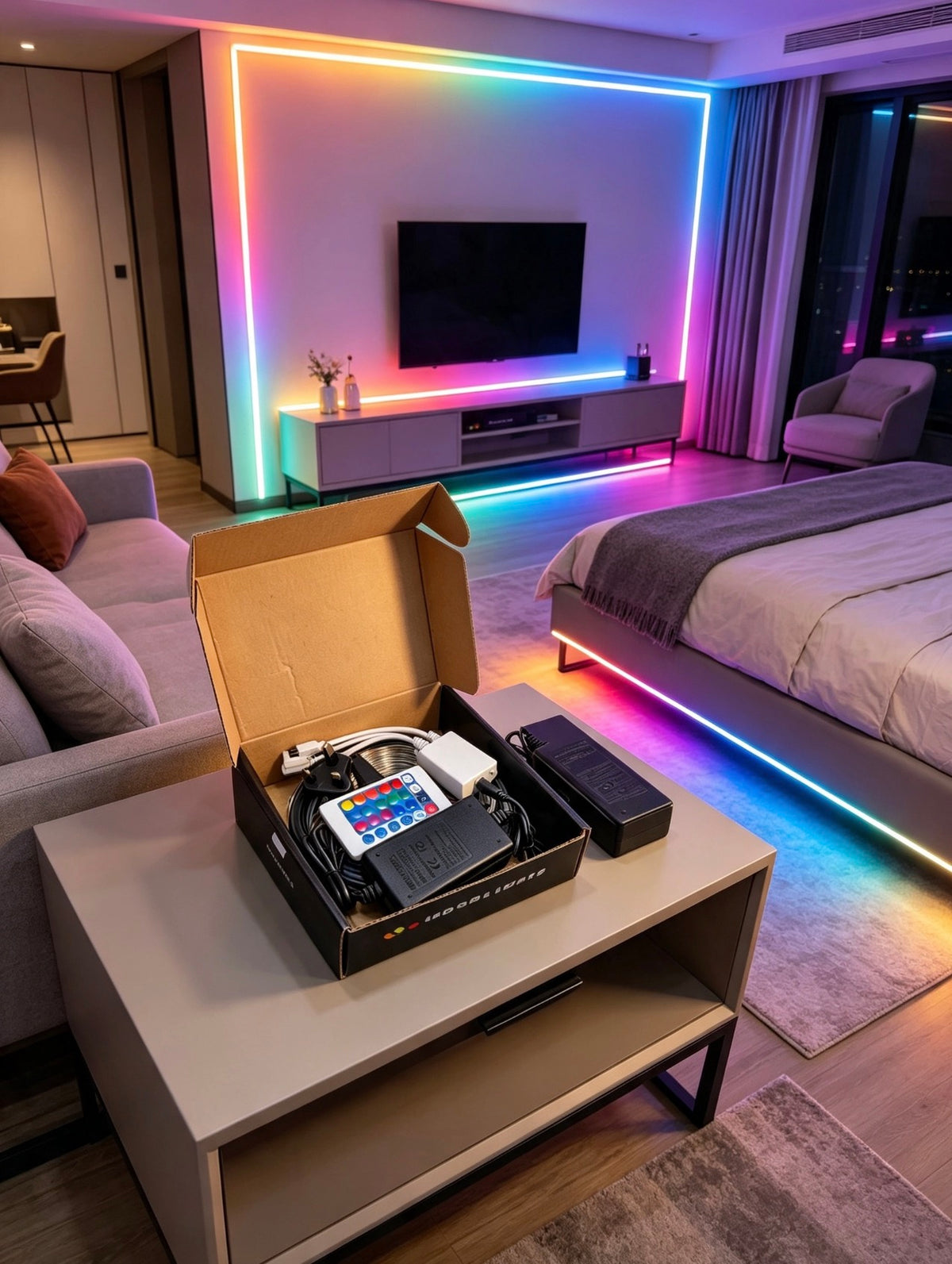 LED Mood Lights Strip — SF-5 — IP20 Indoor / IP65 Outdoor — Remote Controlled 5metee