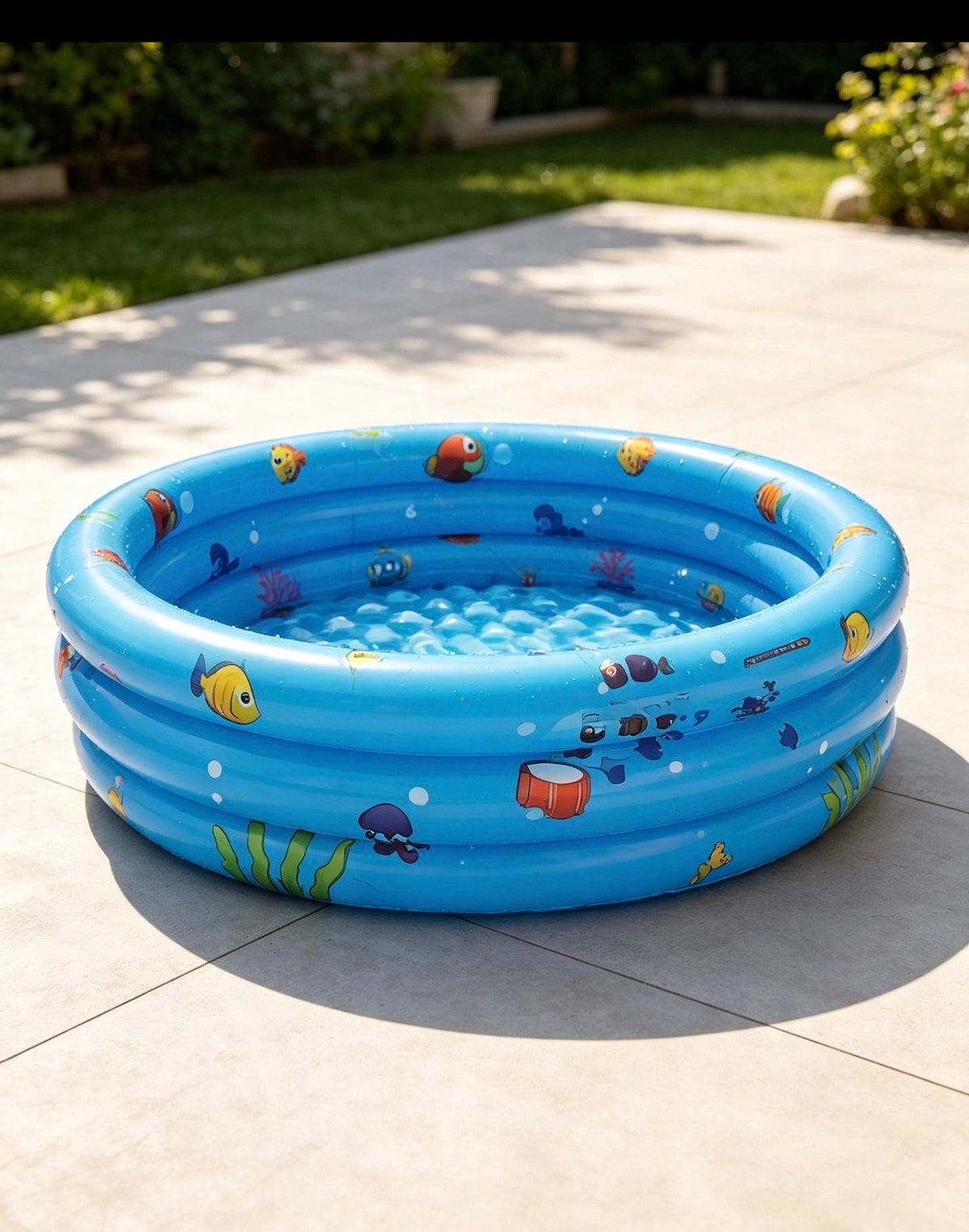 3-Ring Inflatable Paddling Pool — Pink — 100cm x 30cm — Ages 6 Months+