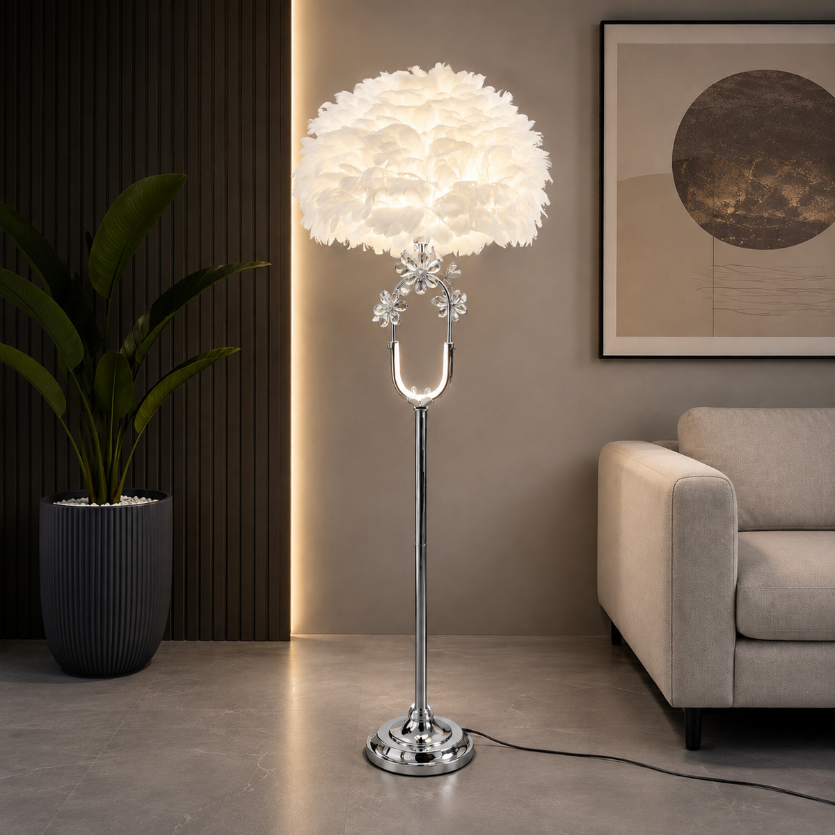 Feather lamp 26x170