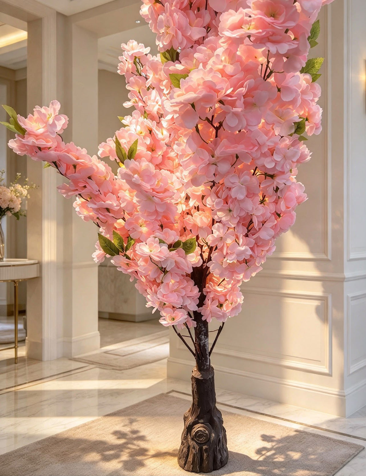 Artificial Pink Cherry Blossom Tree — 10cm × 110cm — Luxury Faux Floral Display