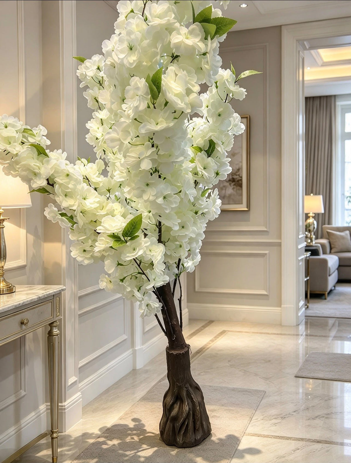 Artificial Pink Cherry Blossom Tree — 10cm × 110cm — Luxury Faux Floral Display